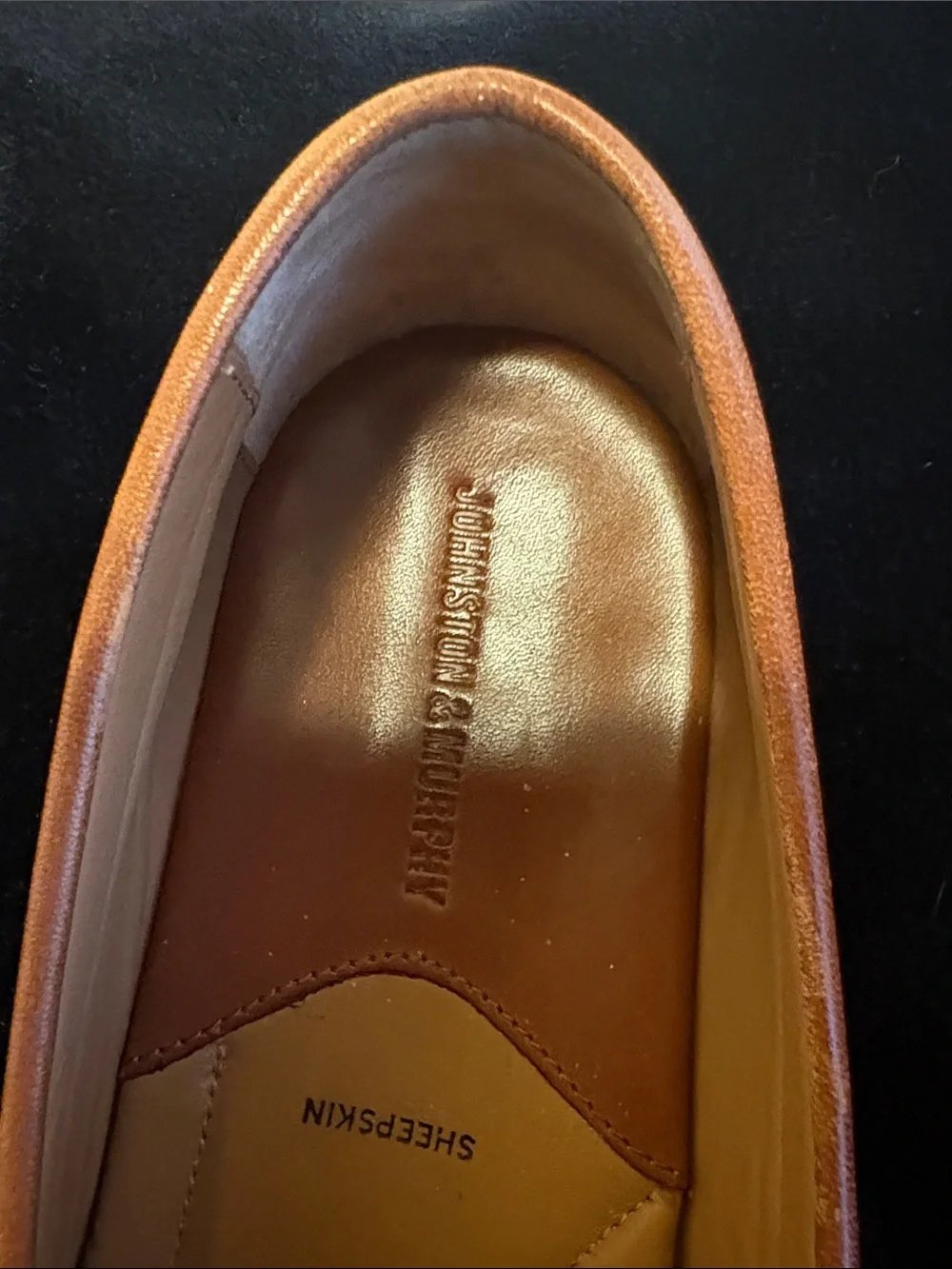 Johnston & Murphy Cognac Leather Tassel Loafers